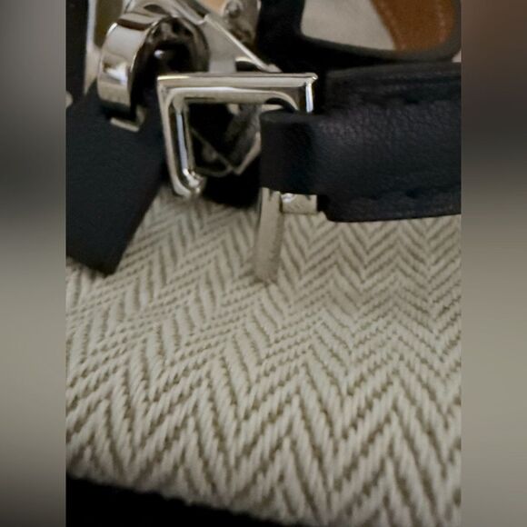 HERMES Authentic O'Kelly Black Swift leather double wrap bracelet w silver NWOT - Picture 4 of 11